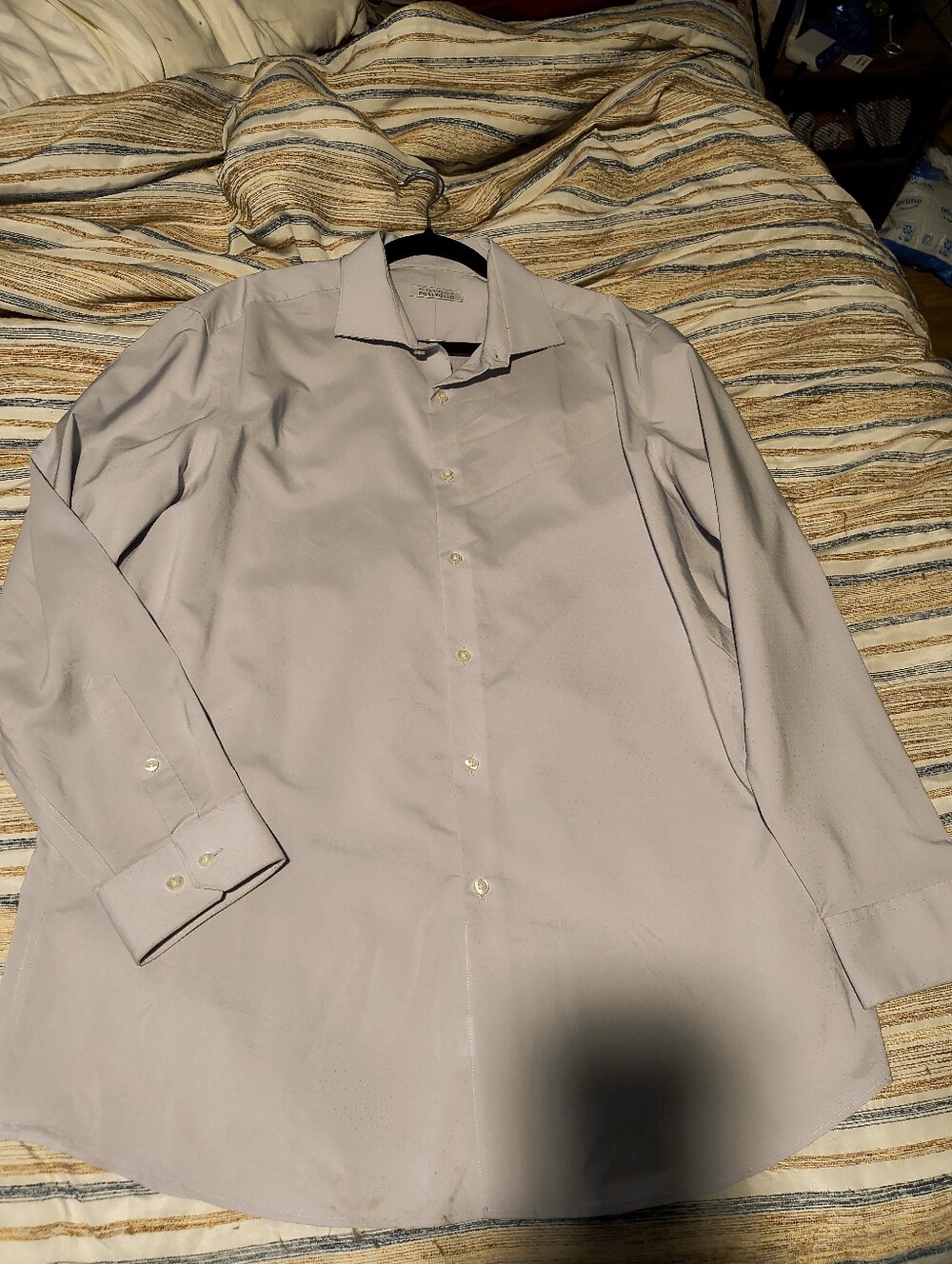Perry Ellis Men's Pale Gray Dress Shirt